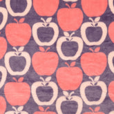 Reststück: 1,50 m Wellness Fleece Äpfel altrosa lila